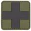 Picture of VELCRO BADGE, FIRST AID, olive-black, 3D, approx. 5 x 5 cm